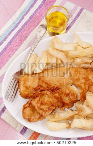 Fish And French Fries On A Plate