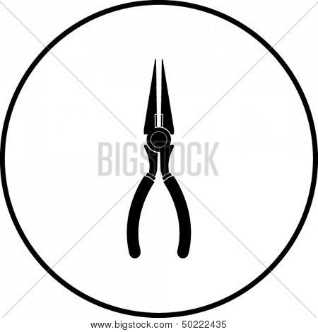 needle nose pliers closed symbol