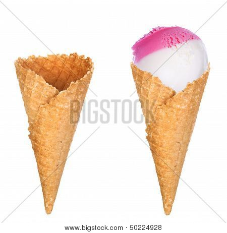 soft serve ice cream isolated