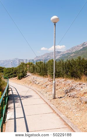 Lantern At The Alley In Baska Voda