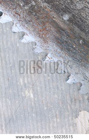 Close Up Tool Detail Of Crosscut Saw Blade