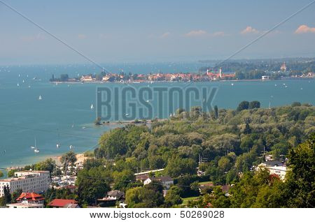 Spectacular picturesque view on Lindau on Lake Bodensee, Germany