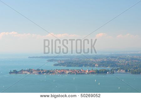 Spectacular picturesque view on Lindau on Lake Bodensee, Germany