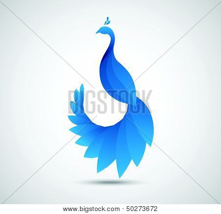 abstract peacock leaf icon