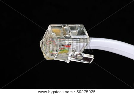 Telephone connector plug.