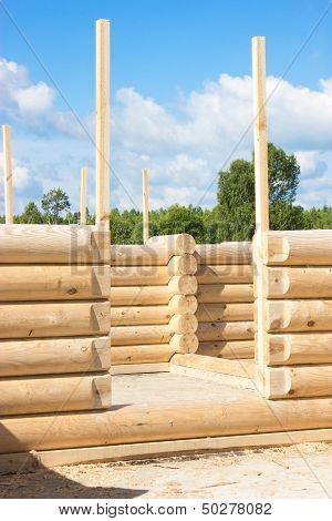 Wooden Wall From Timber