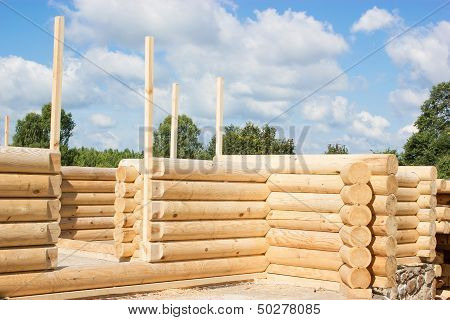 Wooden Wall From Timber