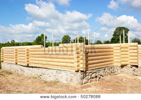 Wooden Wall From Timber