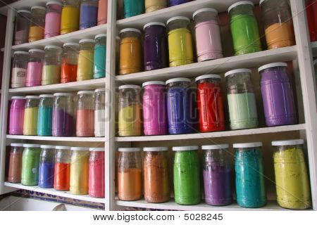 bunt Farbstoff Pulver