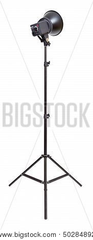 Studio Monoblock Flash Light Isolated On White