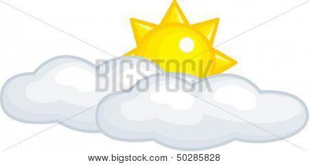 Sonne mit Wolken