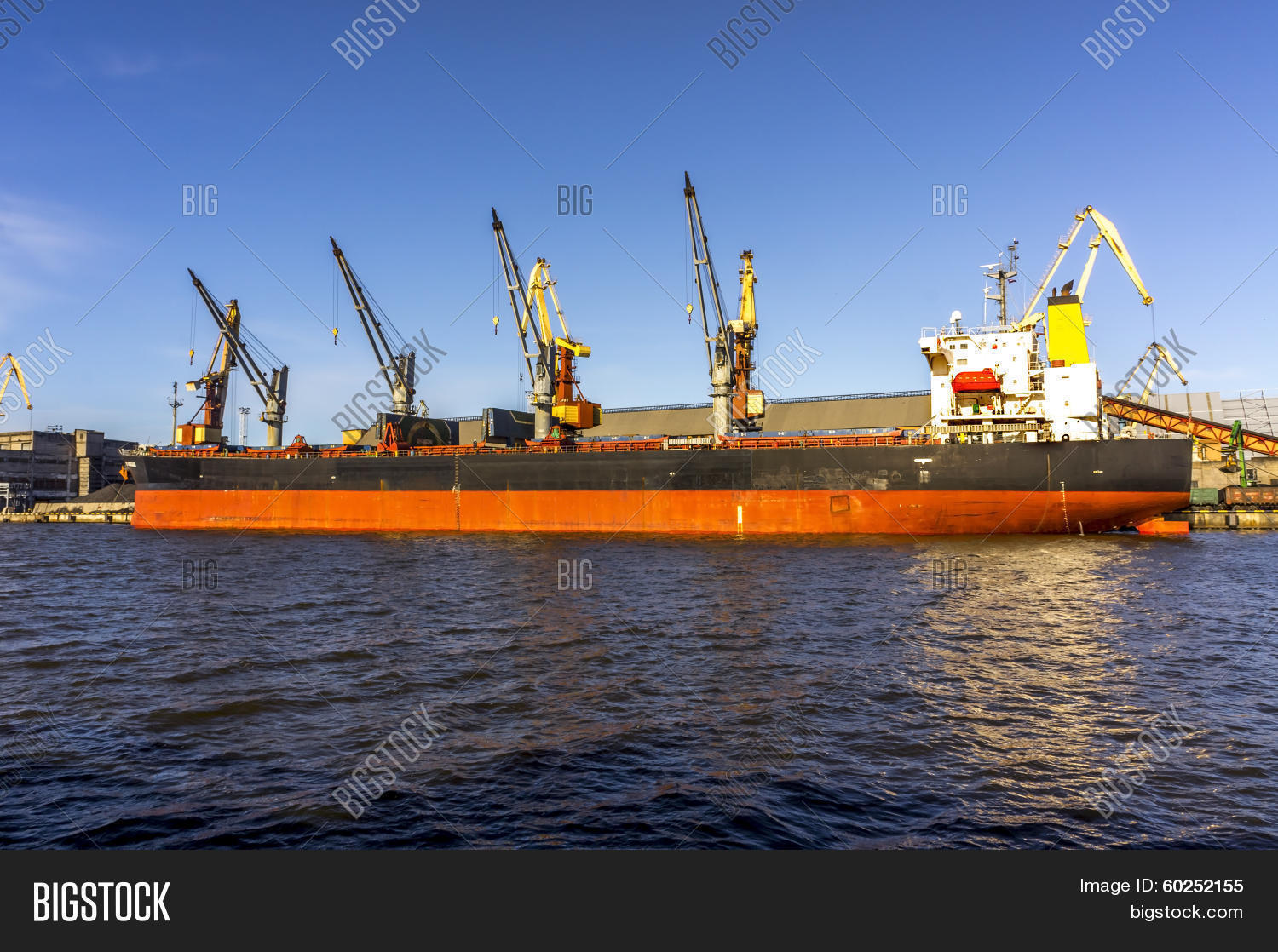 Cargo Ship Unloading Image & Photo (Free Trial) Bigstock