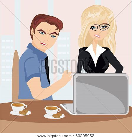 Terrified Office Workers