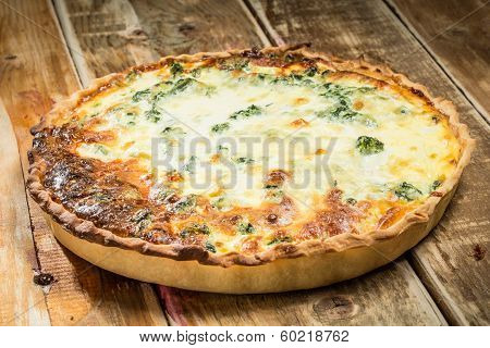 A Hot Chicken Pot Pie Cooling On The Table