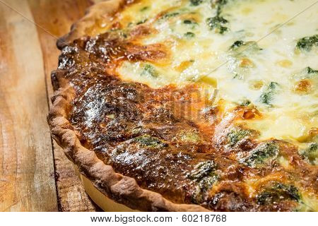 A Hot Chicken Pot Pie Cooling On The Table