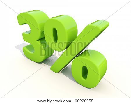 Three percent off. Discount 3%. 3D illustration.