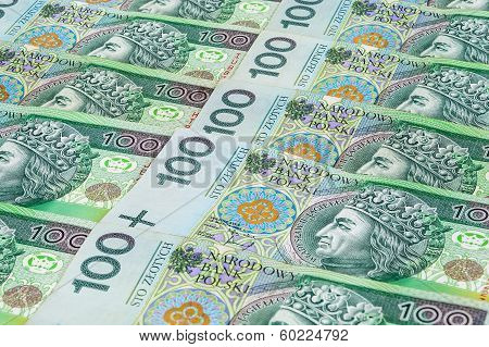 Banknotes Of 100 Pln (polish Zloty)