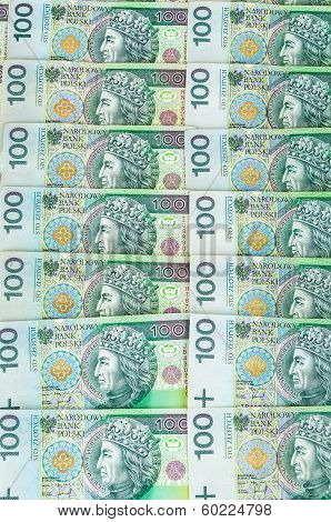 Banknotes Of 100 Pln (polish Zloty)