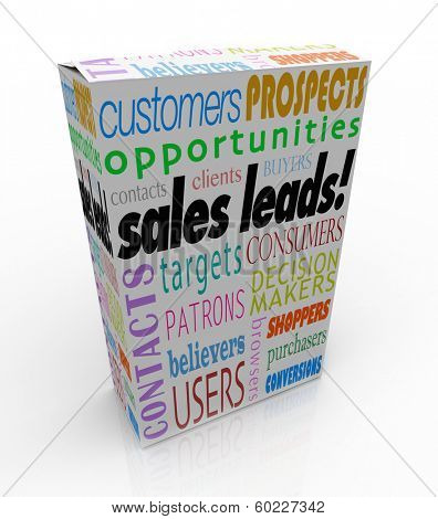 Sales Leads Product Box Package New Business Customer Opportunity