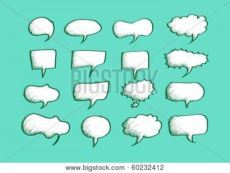 Speech Bubble Sketch hand drawn bubble speech
