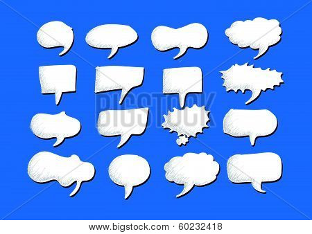 Speech Bubble Sketch hand drawn bubble speech