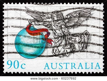 Postage Stamp Australia 1985 Angel With Ornament