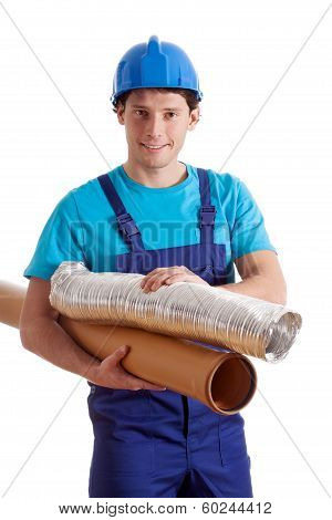 Builder During Work