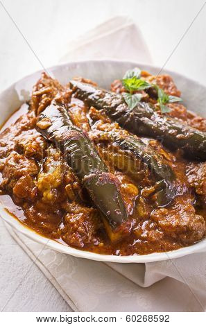 khoresht-e badenjan - persian eggplant stew with lamb