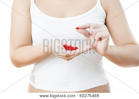 Pills In Women Hands