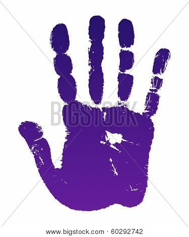 Old Man Violet Hand Print