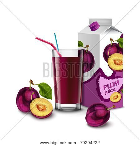 Plum juice set