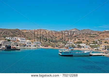 Panoramic View Of Traditional Village On Kimolos Island, Greece