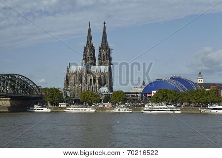 Cologne - Skyline With Cologne Cathedral