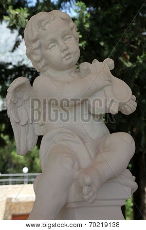 VEPRIC, CROATIA - JUNE 07: Angel musician, Shrine of Our Lady of Lourdes in Vepric, Croatia, on June 07, 2012.