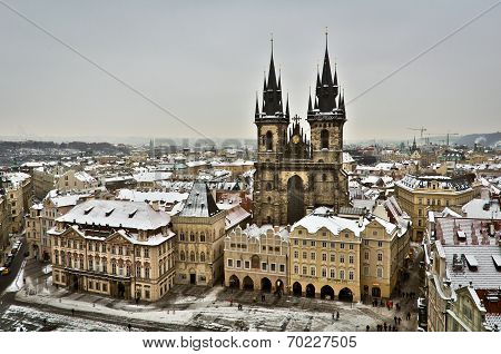 The Church of Mother of God in front of Tyn in Prague, Czech Republic