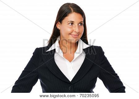 Business Woman Looking Sideways