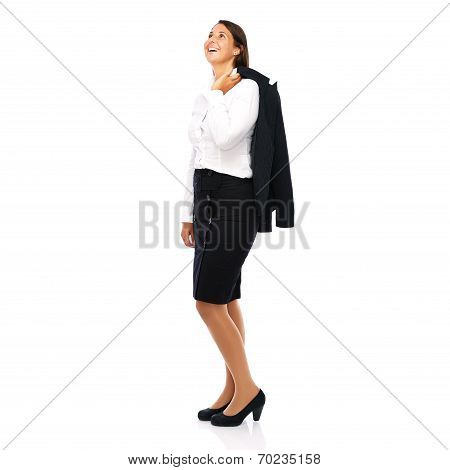 Casual Young Business Woman Laughing
