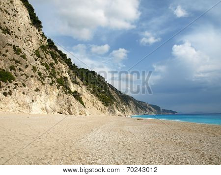 Egremni beach at Lefkada, Ionion sea, Greece