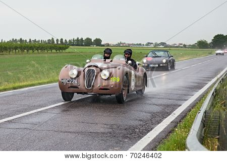 Jaguar Xk 120 Ots (1950) In Rally Mille Miglia 2013