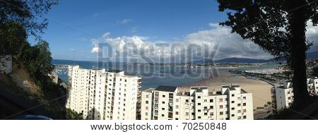 Panoramic view of Hondarribia, Basque Country