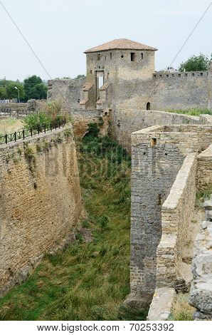 Moat And Kiliya Gate Of Medieval Turkish Fortress Akkerman, The Biggest Fortification In Ukraine