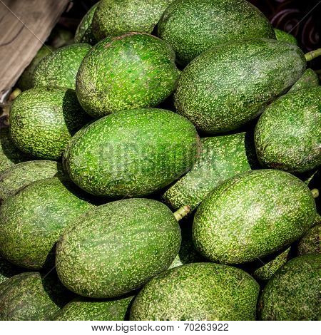 Avocado Fruit In Local Market At Thialand.