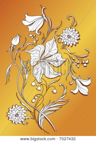 Blomstermotiver elementer