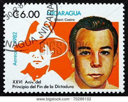 Postage Stamp Nicaragua 1982 Edwin Castro Rodriguez, Poet