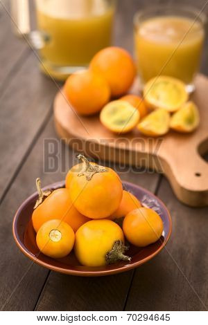 Naranjilla or Lulo Fruits