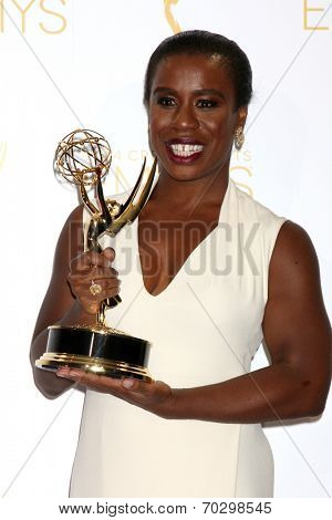 LOS ANGELES - AUG 16:  Uzo Aduba at the 2014 Creative Emmy Awards - Press Room at Nokia Theater on August 16, 2014 in Los Angeles, CA
