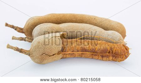The Sweet Tamarind For Eating On White Background