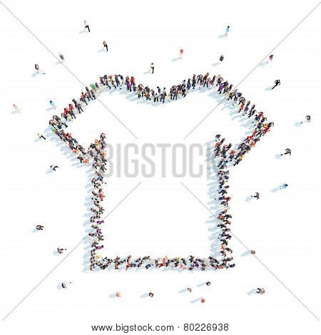 People in the form of T-shirts.