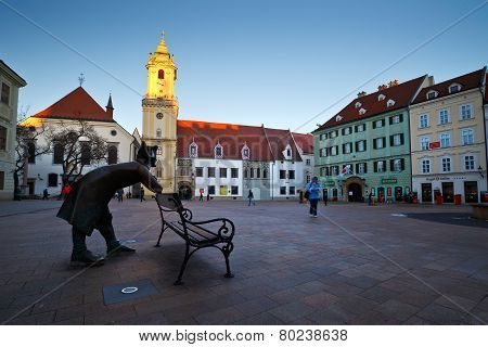 Main square in Bratislava.