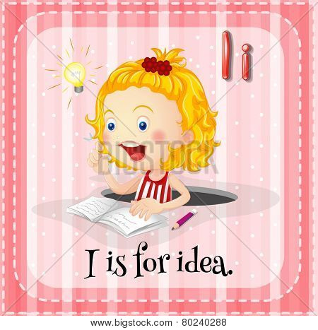 A letter I for idea